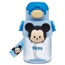 【マラソン期間中 5%OFFクーポン】Skater 立体 マスコット 付き ストロー ボトル 水筒 590ml 子供 キッズ かわいい スケーター skater PMSHP6 ディズニー ツムツム ミッキー Disney 男の子 女の子【こども 子ども