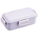 【マラソン期間中 5%OFFクーポン】Skater 弁当箱 530ml 一段 仕切り 食洗機 レンジ 対応 日本製 ランチボックス お弁当 スケーター skater PFLB6B セピア カラー ラベンダー 紫 【4点ロック お弁当箱 ドーム型 1段 食