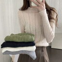 【8/11まで5%OFFクーポン】Miniministore ハイネック リブニットトップス 長袖 トップス