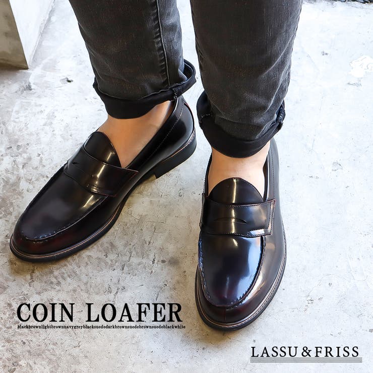 【10%OFFクーポン!11/27(木)1:59まで】Zeal Market メンズ ストリート ビッグシルエット ビジネス 大きいサイズ コインローファー ☆...