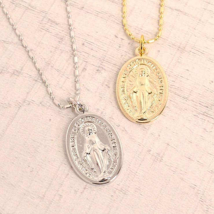 FACION 聖母マリアメダイコインネックレス メダル定番ペンダント人気トレンド アクセサリー