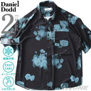 【10%OFFクーポン!11/27(木)1:59まで】大きいサイズの店ビッグエムワン 大きいサイズ メンズ DANIEL DODD とろみ シルクタッチ 総柄プ...