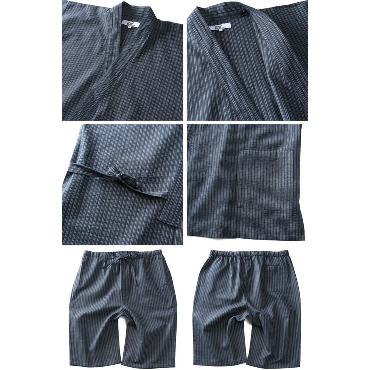 大きいサイズの店ビッグエムワン 大きいサイズ メンズ DANIEL DODD しじら織り 甚平 azjin-240201 浴衣・着物 3