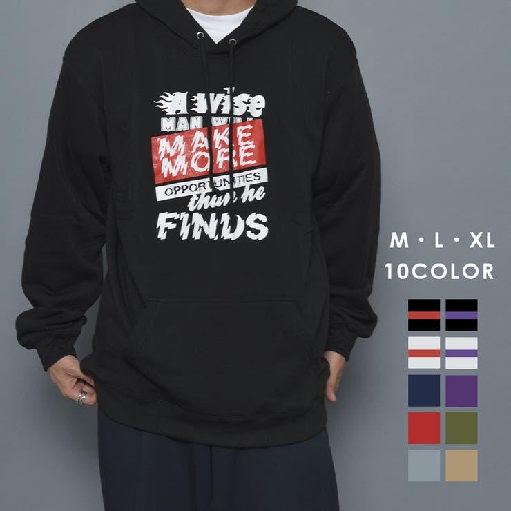 MODISH GAZE ストリート系プリント 裏起毛パーカー トップス