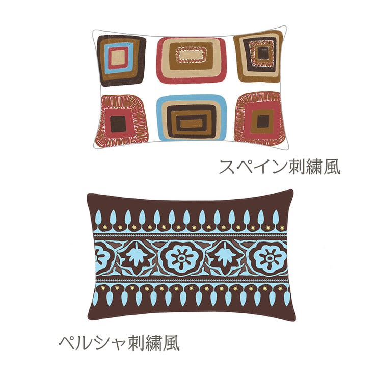 ARGO TOKYO 【Flower beardシリーズ】エスニック刺繍クッション(Native cotton)韓国ファッションレディース 寝具・インテリア shoplistselect-10175427 SHOPLIST サンプル画像2