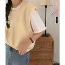 ARGO TOKYO 2023年SS新作 Crew-neck Color Knit Vest 25059 クルーネックカラーニットベスト ニットベスト ニットジレ ニットトップス トップス クルーネック トップス