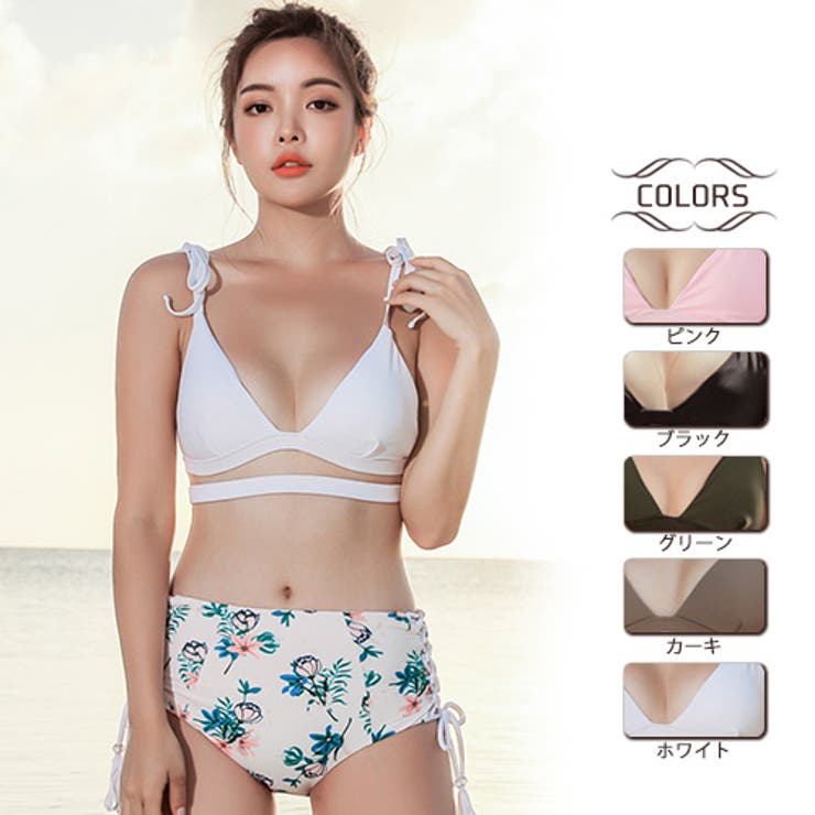 GRAXIA ポイントリボンがアクセントのビキニ2点セット（水着ビキニ・ワンピース） 水着