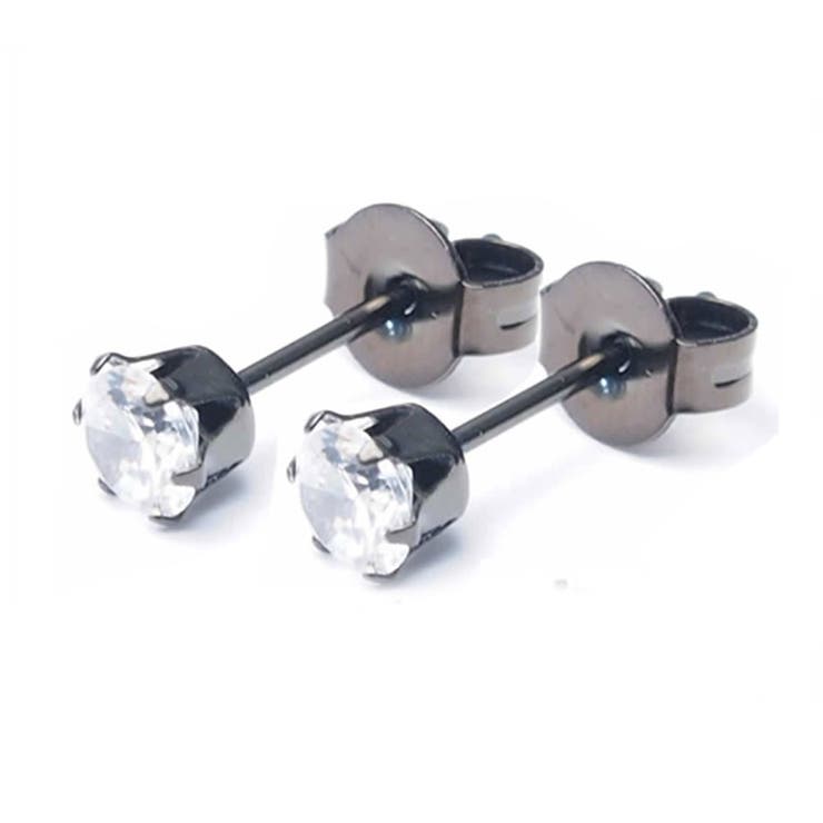 【10％OFFクーポン！2/23(月)1:59まで】ピアス専門店HOMESLICEPRODUCTIONS 【ピアス福袋】 316Lサージカルステンレス ラウンドジュエルブラックピアス 3 4 5mmペアセット 【金属 アレルギー 金アレ 対応 20G レ