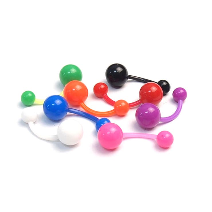 【10％OFFクーポン！2/23(月)1:59まで】ピアス専門店HOMESLICEPRODUCTIONS 【ピアス福袋】 14G へそピアス UVボールバナナバーベルセット バナナバーベル ボディピアス 耳ピアス 316L サージカル ステンレス ヘソピ