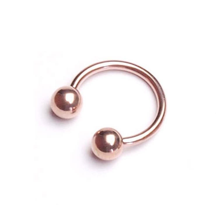 ピアス専門店HOMESLICEPRODUCTIONS ピンクゴールド サーキュラーバーベル16G【ボディピアス/ボディーピアス/リップ/トラガス/ヘリックス/耳ピアス/軟骨ピアス/316Lステンレス/アクセサリー】 アクセサリー