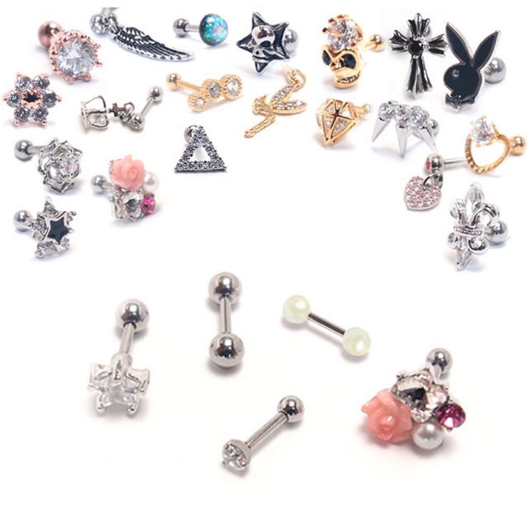 【10%OFFクーポン!11/27(木)1:59まで】ピアス専門店HOMESLICEPRODUCTIONS 【選べるピアス福袋】 16G ストレートバーベル 5...