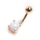ピアス専門店HOMESLICEPRODUCTIONS 14G オーロラジュエル バナナバーベル【 へそピアス 耳ピアス 316L サージカル ステンレス ヘソピ...