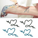 ピアス専門店HOMESLICEPRODUCTIONS タトゥーシール 2枚セット スムージングハート【タトゥーシール/TATTOO/ボディシール/刺青シール/ステッカー】【Halloween/ハロウィン/イベント/tattooシール/ボディペイント/ボデ