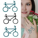 ピアス専門店HOMESLICEPRODUCTIONS タトゥーシール 2枚セット ピクトグラム自転車【タトゥーシール/TATTOO/ボディシール/刺青シール/ステッカー】【Halloween/ハロウィン/イベント/tattooシール/ボディペイント/ボデ