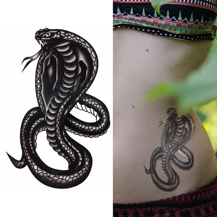 【10%OFFクーポン!11/27(木)1:59まで】ピアス専門店HOMESLICEPRODUCTIONS タトゥーシールビッグコブラ 【Halloween/ハ...