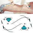 ピアス専門店HOMESLICEPRODUCTIONS タトゥーシール 2枚セットソーイングダイヤモンド【ボディーシール/TATTOO/フェイクシール/刺青シール...