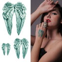 ピアス専門店HOMESLICEPRODUCTIONS タトゥーシール 2枚セット翼【ウィング/ボディーシール/TATTOO/フェイクシール/刺青シール/星/文字/蝶/バタフライ/ハート/羽/アルファベット/漢字/クロス/十字架/トライバル/Hallowe