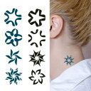ピアス専門店HOMESLICEPRODUCTIONS タトゥーシール 2枚セット フラワーマーク【タトゥーシール/TATTOO/ボディシール/刺青シール/ステッカー】【Halloween/ハロウィン/イベント/tattooシール/ボディペイント/ボディー