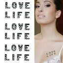 ピアス専門店HOMESLICEPRODUCTIONS タトゥーシール 2枚セット LOVELIFEアメリカン【タトゥーシール/TATTOO/ボディシール/刺青シール/ステッカー】【Halloween/ハロウィン/イベント/tattooシール/ボディペイン