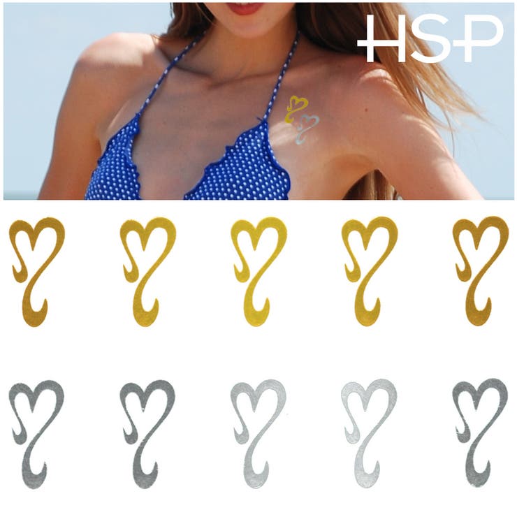 【10%OFFクーポン!11/27(木)1:59まで】ピアス専門店HOMESLICEPRODUCTIONS タトゥーシール ゴールド&シルバー 2枚セット アバ...