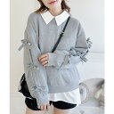 Outfitter lab メニーリボンスリーブスウェットプルオーバー トップス