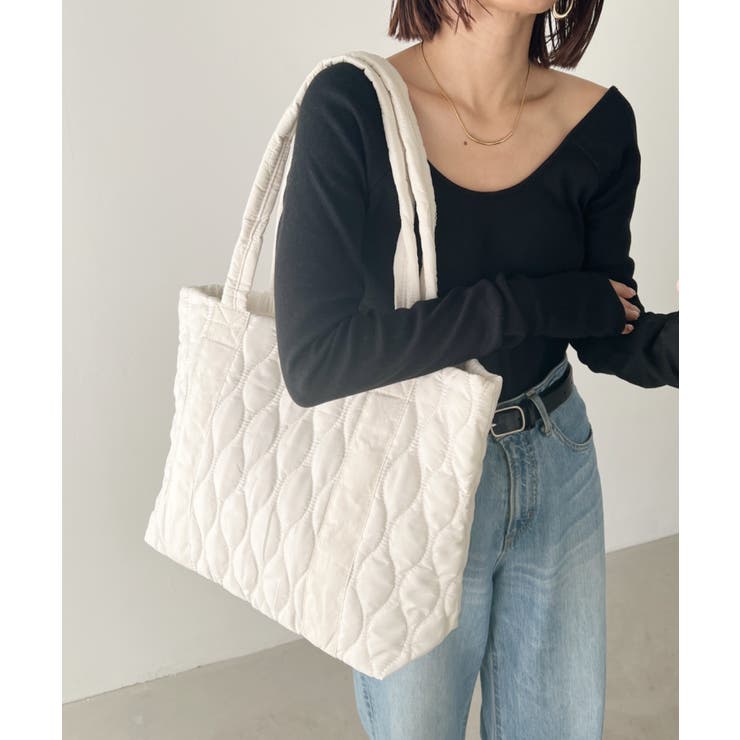 Outfitter lab 【A4サイズ収納可】キルティングビッグトートバッグ マザーズ トラベルバッグ バッグ・鞄