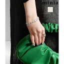 【5/15限定 15%OFFクーポン】minia 金アレ対応ブレスレット<サージカルステンレス> minia ◆ ブレスレット デザインアクセ シルバーアクセサリー 重ね着け ギフト プレゼント 贈り物 お返し 韓国ファッション 韓国製 レディース お仕