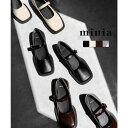 minia メリージェーンシューズ 3cm厚底 minia ◇ ドレスシューズ ストラップパンプス 甲ベルト パンプスバンド ローファー マニッシュシューズ 古...
