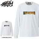 EYEDY EYEDY アイディー 大きいサイズ メンズ ロングtシャツ ロンt A SMOKING PARTY ブランド M L XL XXLXXXL 3l おしゃれ ストリート 綿 コットン 長袖Tシャツ 長袖Tシャツ デザイン プリント Tシャツ