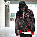 EYEDY HEADGEAR CLASSICS ヘッドギア クラシック DMX サテンジャケット アウター 大きいサイズ おしゃれ かっこいい メンズ ストリート アメカジ HIPHOP ヒップホップ スタジアムジャケット ミュージシャン 有名人 US