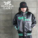 EYEDY HEADGEAR CLASSICS ヘッドギア クラシック DJ・ジャジー・ジェフ&ザ・フレッシュ・プリンス サテンジャケット アウター ヒップホップ HIPHOP 大きいサイズ おしゃれ かっこいい メンズ ストリート 厚手 通勤 通学