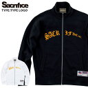 EYEDY Sacrifice サクリファイス TYPE LOGO ZIP JKT 大きいサイズ メンズ ユニセックス ジップジャケット ノーカラー ロゴ シンプル ライトジャケット 長袖 M L XL 2XL 3XL 大きめ デザイン プリント かっこ