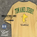 NEXT WALL TOM&JERRY オーバーサイズTシャツ メンズ 半袖 ティーシャツ クルーネック ロゴ トムとジェリー トムジェリ トム&ジェリー ゆるシルエット ビッグシルエット 大きめ ゆったり バックプリント カジュアル アメカジ ストリー