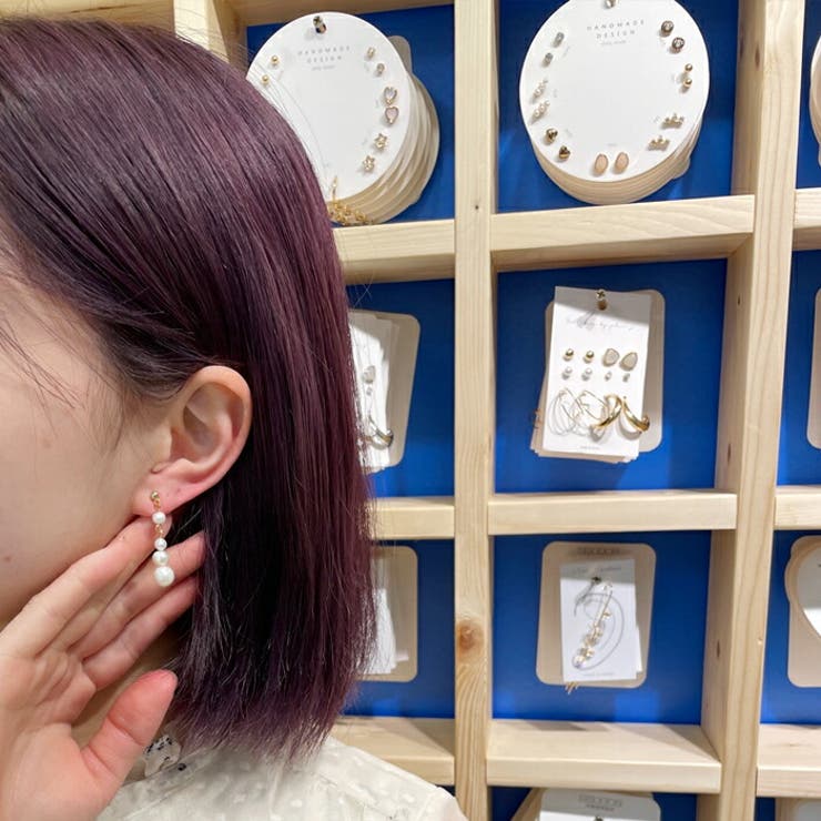 lattencos パール チェーン ピアス韓国 アクセサリー ピアス ロング チェーン パール ドロップピアス ゴールド シンプル 大人 上品 lattencos ラテアンドコス 新大久保から発送 アクセサリー