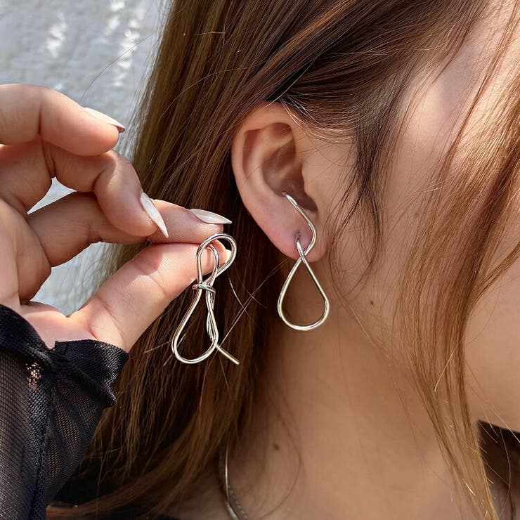 lattencos 韓国アクセサリー アシンメトリーおしゃれピアス アクセサリー