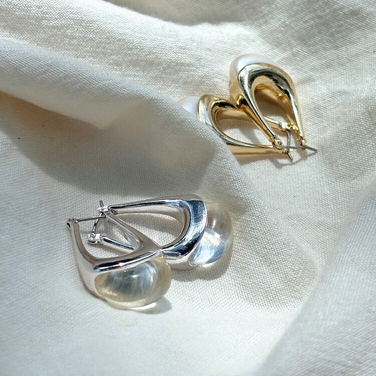 lattencos 韓国アクセサリー ぽってりリングピアス アクセサリー