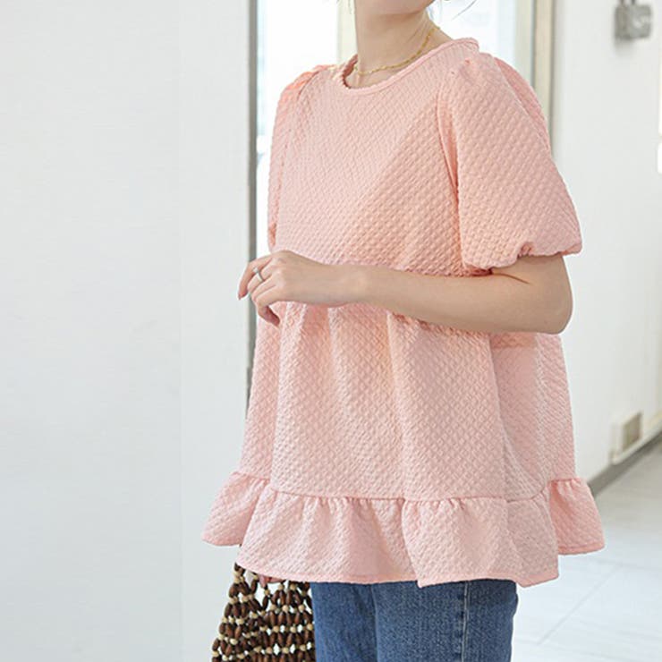 【10％OFFクーポン！11/27(木)1:59まで】Doux Belle 半袖ブラウス ブラウス トップス トップス