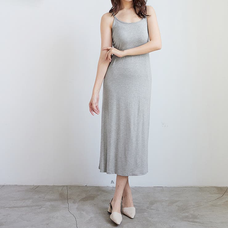 【10％OFFクーポン！6/11(木)1:59まで】Doux Belle キャミソールワンピース ロングキャミソール レイヤード ワンピース・ドレス