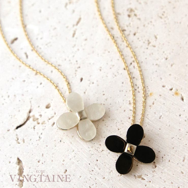 【8/11まで5％OFFクーポン】VINGTAINE ネックレス フラワー アジャスター スライド式アジャスター 調整可能 クラシカル お揃い 上品 マーブル シンプル アクセサリー 可愛い ギフト プレゼント C3370 アクセサリーのサムネイル
