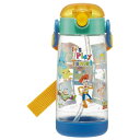 【マラソン期間中 5%OFFクーポン】Skater【KIDS】 水筒 キッズ ワンタッチ プラスチック ストロー ボトル クリア 480ml 約500ml スケーター PDSH5 プラ水筒【キャラクター 子供 かわいい ワンプッシュ 軽量 子ども ショル