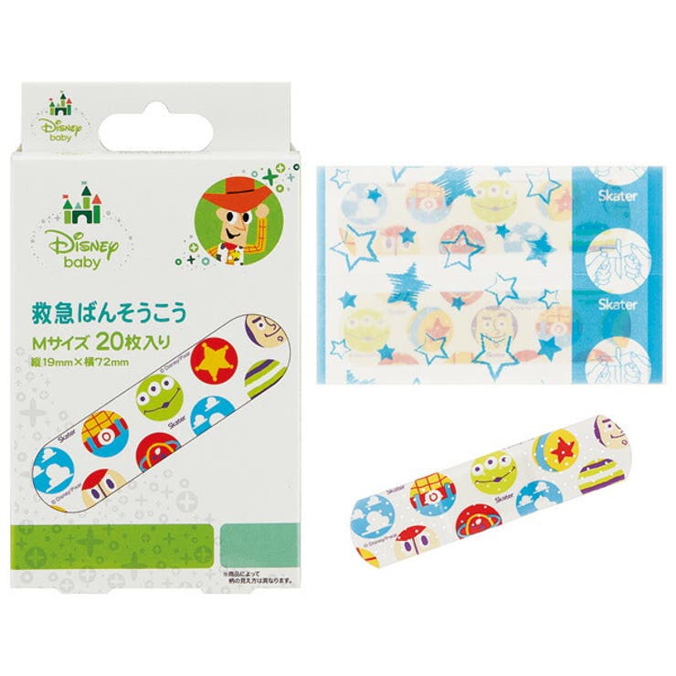 【10％OFFクーポン！3/26(木)1:59まで】Skater【KIDS】 絆創膏 キャラクター かわいい 20枚 入り M サイズ ばんそうこう 子供 子ども 園児 スケーター QQB1【幼児 キッズ バンソウコウ 可愛い けが 怪我 ケガ キズ 傷
