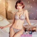 Dazzy ブラジャー 脇高ブラジャー ショーツ セット ダスティ ジュエル フラワー 脇高 ブラジャー & サイド紐 バック透け フルバック ショーツ 大きいサイズ ブラジャー ショーツ セット 脇肉 贅肉 盛りブラ ブラ セット 下着 レディー