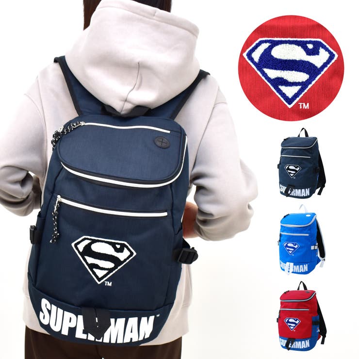 AVVENTURA ワーナー・ブラザーズ リュック デイパック レディース 女子 カジュアル ストリート 大容量 18L スーパーマン 通勤 通学 旅行大人 大学生 高校生 中学生 リュックサック バックパック メンズ 男子 ブランド 人気 おしゃれ か(4.0)