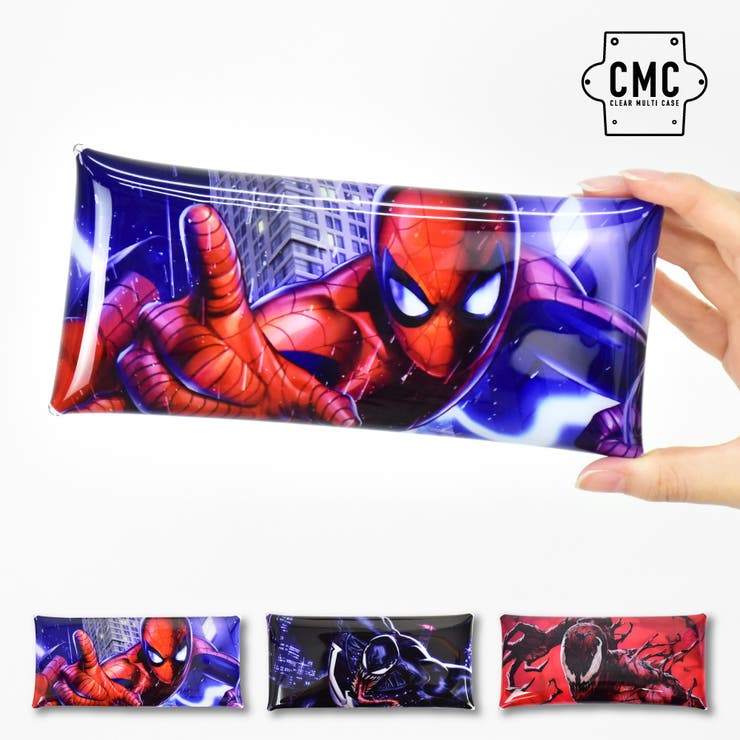 【10%OFFクーポン!11/27(木)1:59まで】AVVENTURA マーベル ペンケース 筆箱 小物入れ クリアマルチケース Lサイズ スパイダーマン ヴ...