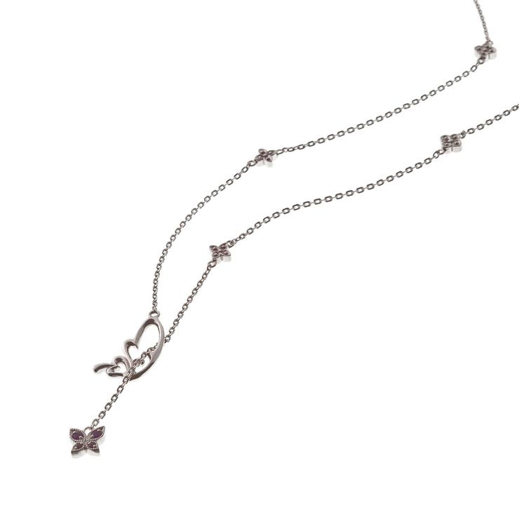 Silver - ArtemisClassic バタフライラリエットペンダント/全長56.5cm/アルテミスキングス アクセサリー