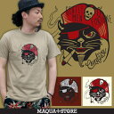 Maqua-store 【CONFUSE/コンフューズ】PIRATESOFCATTEE/パイレーツキャット半袖Tシャツ/アメカジ・きれい目・ストリート・半袖Tシャツ・2L/3045/ トップス