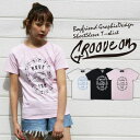 Maqua-store Tシャツ レディース 半袖 ティーシャツ TEE グルーブオン GROOVEON M L 黒 ブラック 白 ホワイト プリント ワークルード系 ブランド 人気 アメカジ ストリート系 サーフ系 ファッション おしゃれ かっこいい