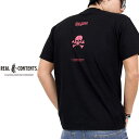 Maqua-store Tシャツ メンズ 半袖 ティーシャツ TEE リアルコンテンツ REALCONTENTS XL XXL 2XL 3L 黒 ブラック 白ホワイト プリント ブランド 人気 アメカジ ストリート系 ファッション おしゃれ かっこいい
