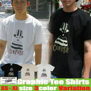 Maqua-store Tシャツ メンズ 半袖 ティーシャツ コンフューズ 黒 ブラック 白 ホワイト プリント /cfst2912/ トップス