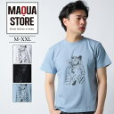 Maqua-store CONFUSE Tシャツ メンズ 半袖 ティーシャツ 手書き キャラクター プリント タバコ トップス カットソー 大きいサイズ 2L 3L ブランド コンフューズ 人気 アメカジ ワーク バイカー おしゃれ かっこいい おすすめ